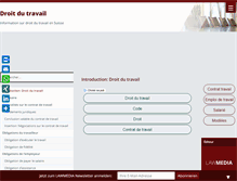 Tablet Screenshot of droit-du-travail.ch